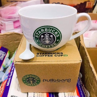 Ly sứ Starbuck Coffe tặng kèm muỗng sứ