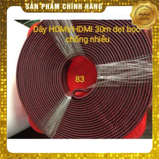 Dây Cáp HDMI 30m dẹt đen-Dây cáp kết nối cổng HDMI 2 đầu tốt chống nhiễu xịn chất lượng cao giá rẻ.DHD7