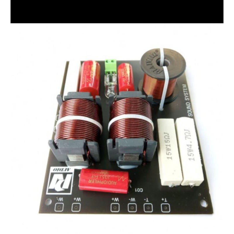 Mạch bo phân tầng 2 way 2 đường tiếng loa 4 tấc coil 75 100 công suất lớn 1 bass 1 treble (giá 1 cặp)