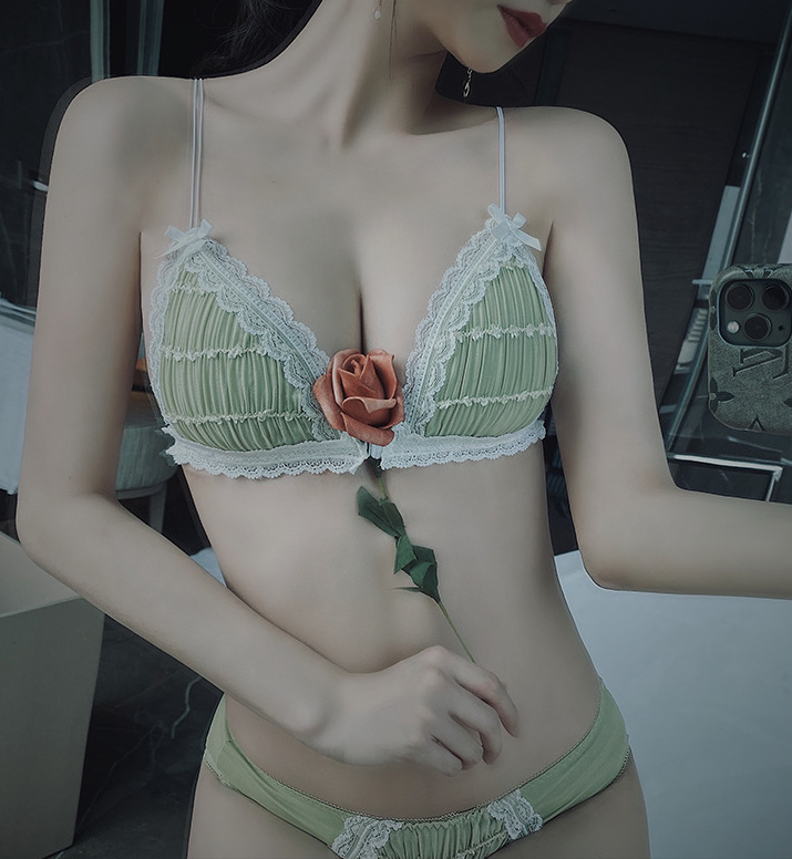 Bộ Đồ Lót Không Gọng Với Thiết Kế Phối Nút Xinh Xắn Dành Cho Nữ | BigBuy360 - bigbuy360.vn