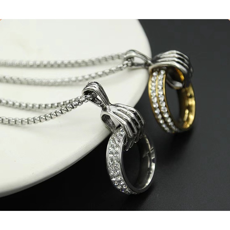 Vòng cổ dây chuyền màu bạc nam nữ unisex Loki Accessories Titan đẹp phụ kiện thời trang - Vòng cổ Hena