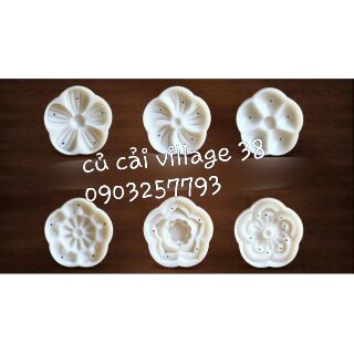 Khuôn bánh trung thu 3d bộ loại 75gr 6 mặt