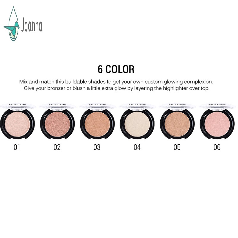 Phấn má hồng lấp lánh và mịn màng ấn tượng