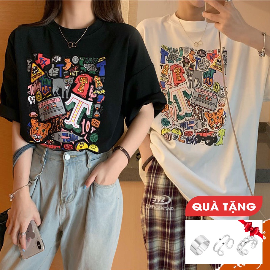 Áo thun unisex - Áo phông tay lỡ, form rộng, dáng unisex, họa tiết độc đáo TYPO shop