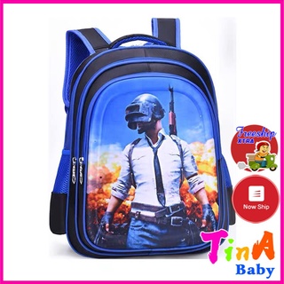 [ GIÁ SIÊU KHUYẾN MÃI ]  Balo Học Sinh Cấp 1 2 3 cỡ lớn in hình Game Pubg cho bé trai và bé gái TE9