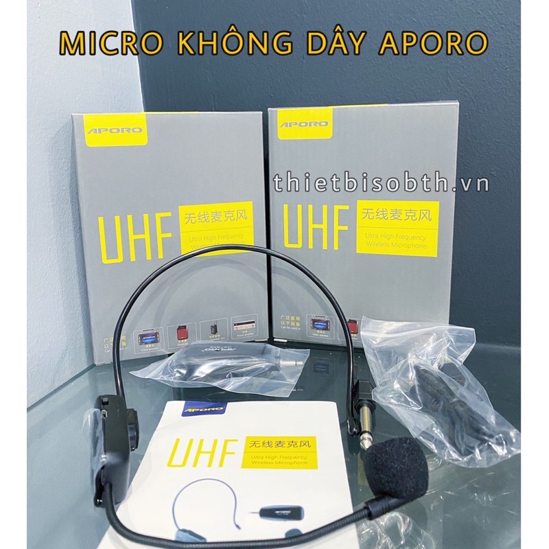 Micro Không Dây Aporo UHF Cho Các Dòng Máy Trợ Giảng