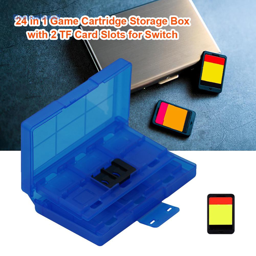 Hộp Đựng Thẻ Game Điện Tử Nhựa Cứng 24 Trong 1 Có 2 Khe Cắm Thẻ Nhớ Tf | BigBuy360 - bigbuy360.vn