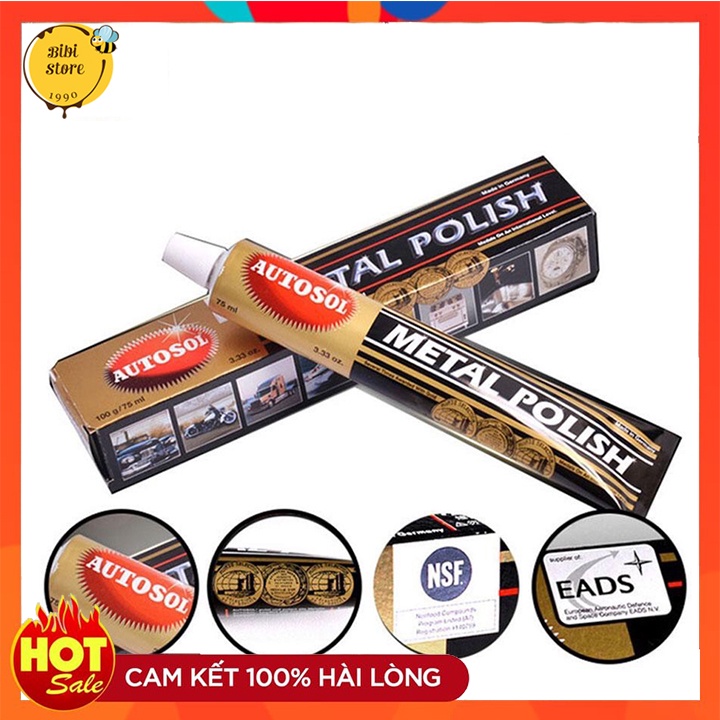 Kem Đánh Bóng Kim Loại Inox Đồng Autosol Metal Polish 100g và 50g