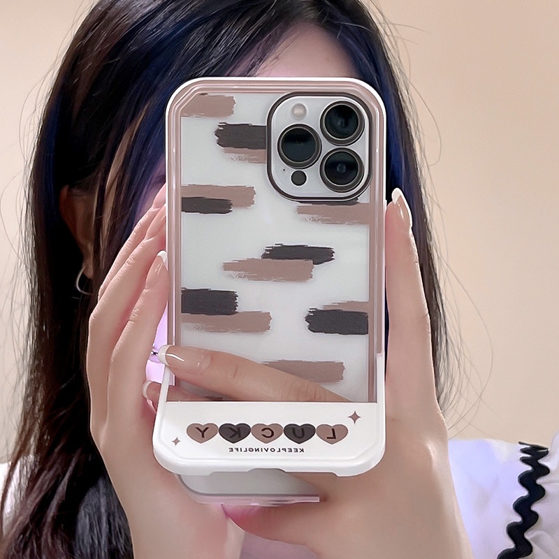 Ốp lưng iphone Ốp Điện Thoại Kèm Giá Đỡ Tàng Hình Cho iphone12 / 13Pro 11Promax / Trend / 6 / 7 / 8 Dinuo case