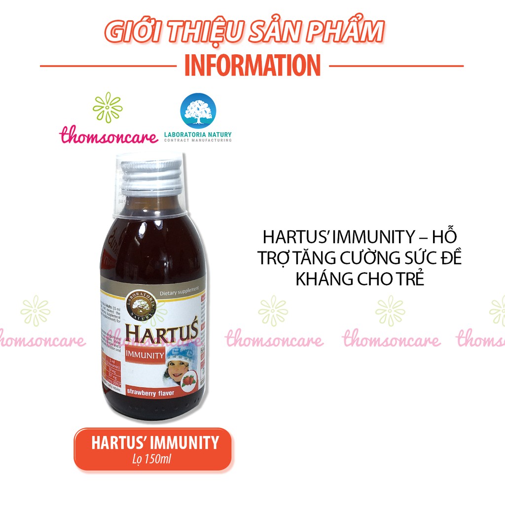 Tăng sức đề kháng cho bé - Hartus Immunity - nhập khẩu chính hãng từ Châu Âu.