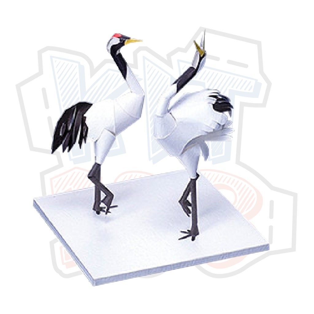 Mô hình giấy động vật chim hạc Japanese Crane