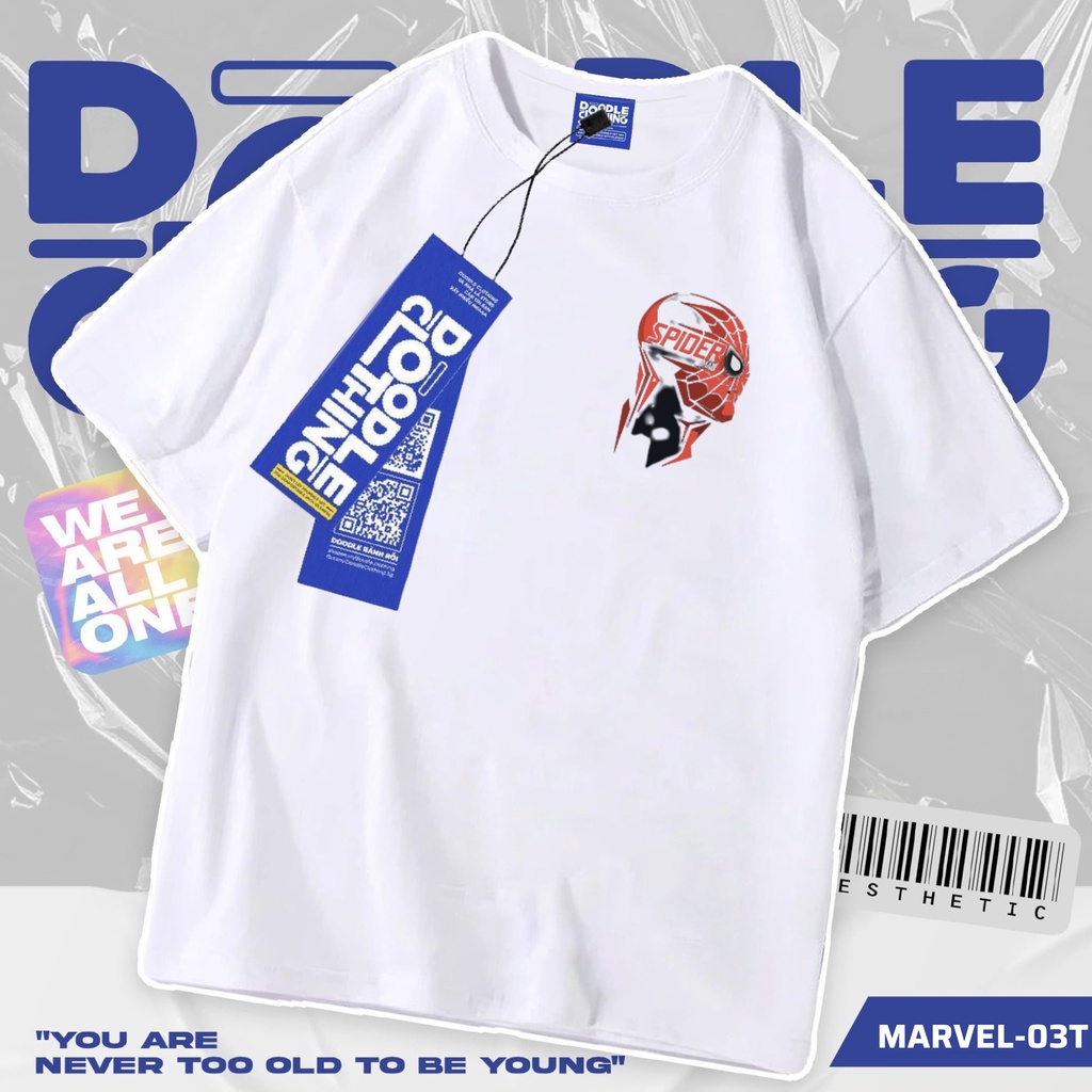 Áo thun nam nữ tay lỡ unisex oversize áo phông form rộng basic tee các mẫu logo marvel siêu ngầu