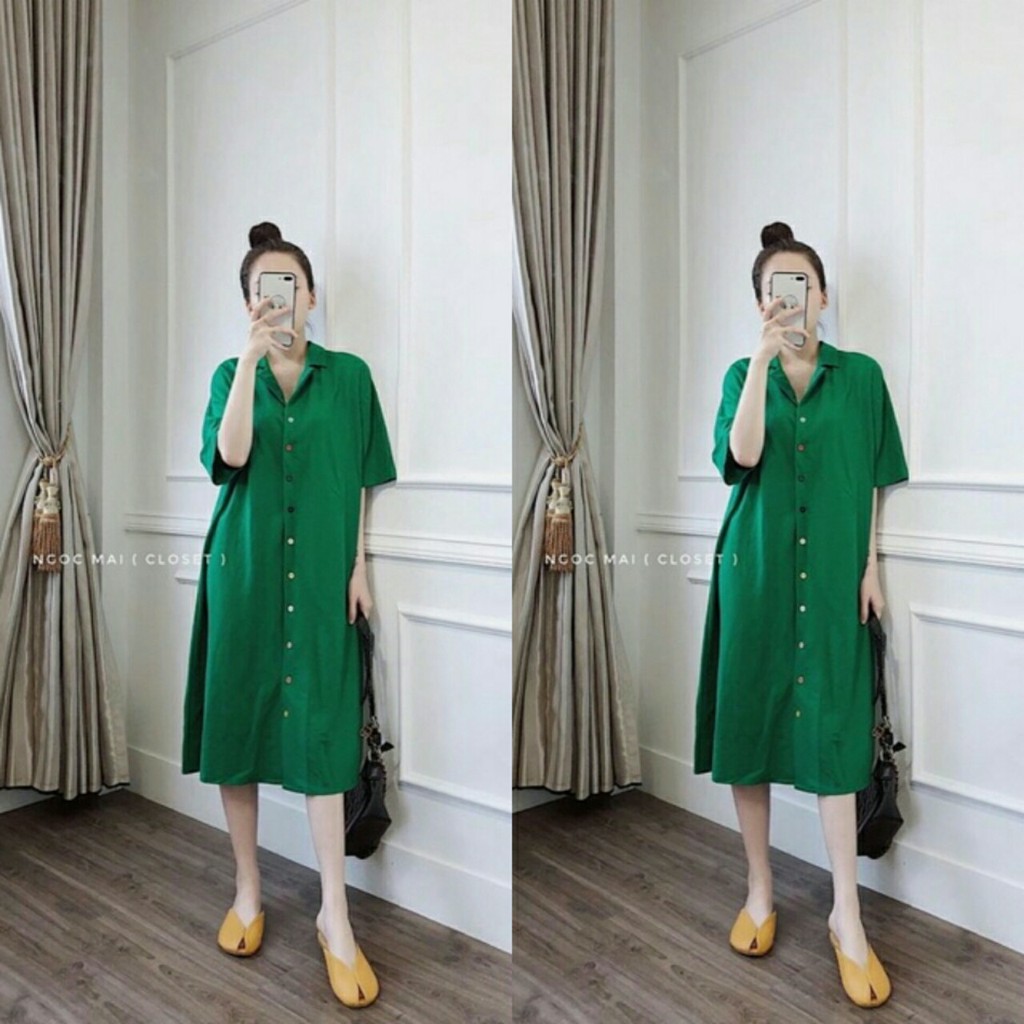 Váy bầu thời trang dạo phố phong cách cá tính - Đầm bầu công sở chất đẹp