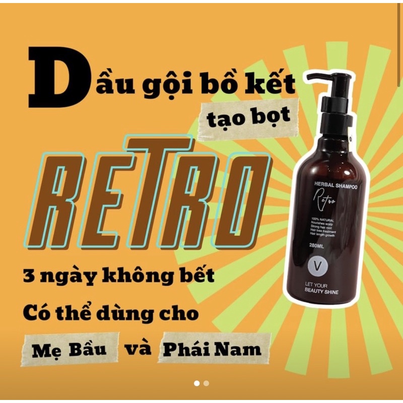 Gội Retro VyVyHairCare  giảm rụng tóc làm sạch da đầu ngăn ngừa tóc bết dầu hiệu quả