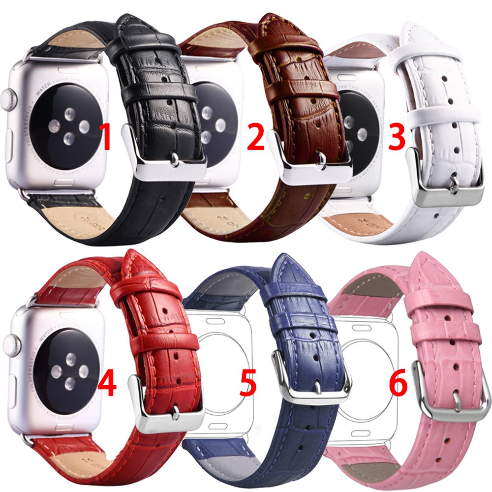 Dây đeo Apple Watch Strap 38/40mm 42/44mm Dây da hoa văn cá sấu cho iWatch Series SE 6/5/4/3/2/1