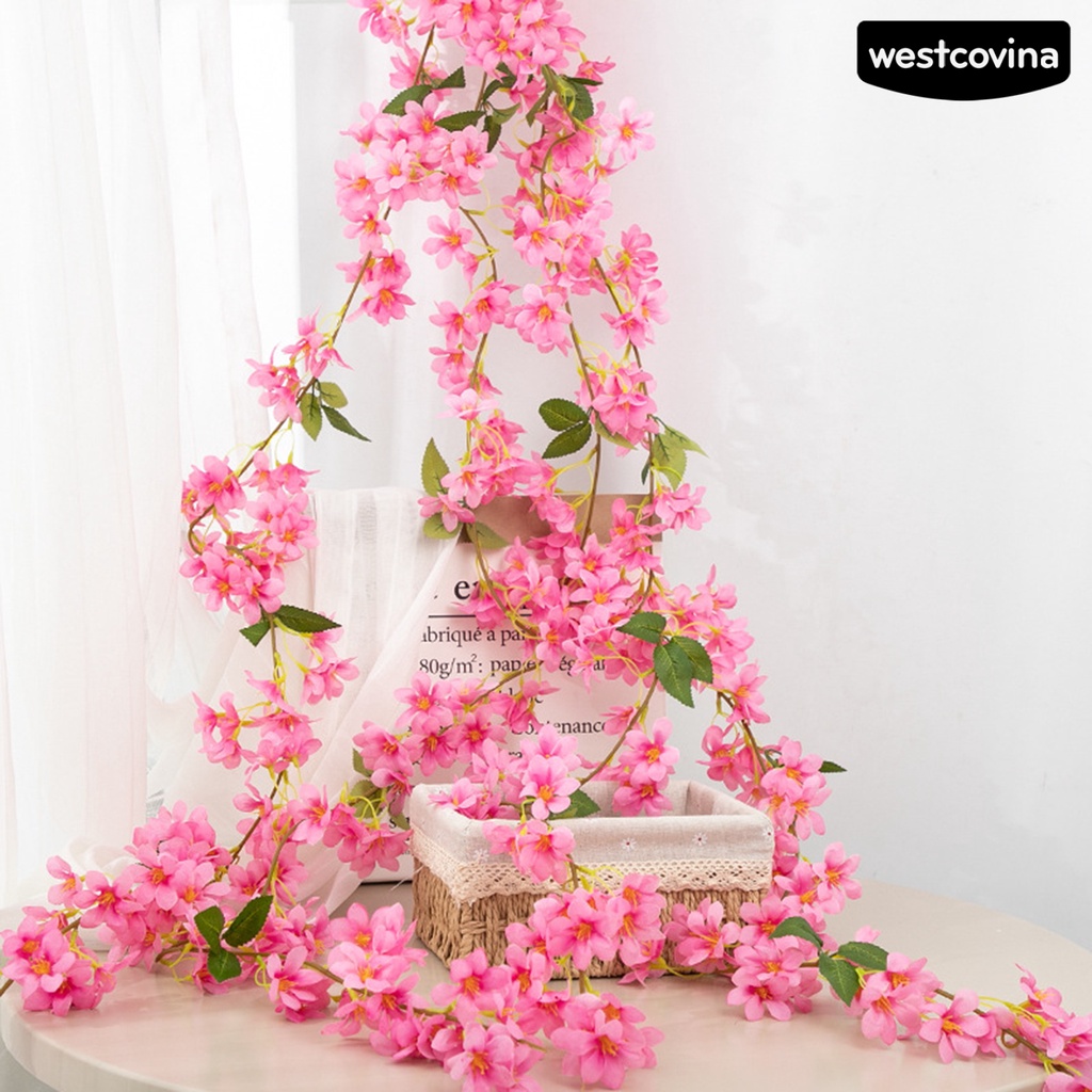 [Hot]⚘Dây Hoa Anh Đào Giả Sinh Động Như Thật Trang Trí Nội Thất DIY