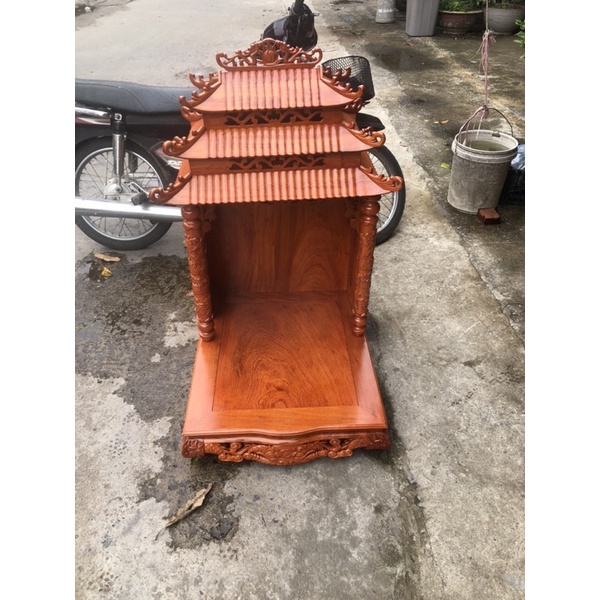 ban thần tài gỗ hương đá kích thước cao 127 cm ngang 61 cm sâu 69 cm.