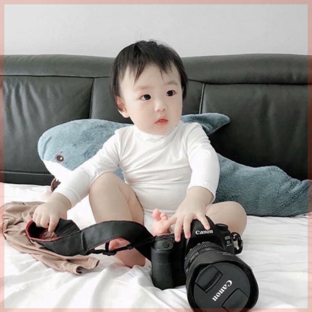 Áo Dài Tay Cao Cổ Cao 3 Phân Trơn Chất Thun Lạnh Cho Bé Minky Mom LILIKIDS AP11
