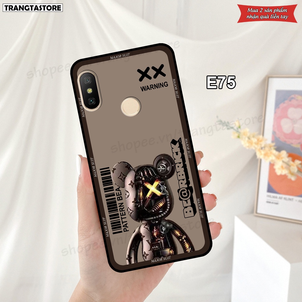 Ốp Xiaomi Redmi 6 Pro / Mi A2 Lite in hình gấu Bearbrick,Metal Style,Doremon siêu dễ thương chất lượng