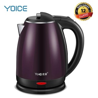 Ấm siêu tốc, bình đun nước siêu tốc yoice 1,8l cách điện,cách nhiệt, công suất 1500w - bảo hành 12 tháng