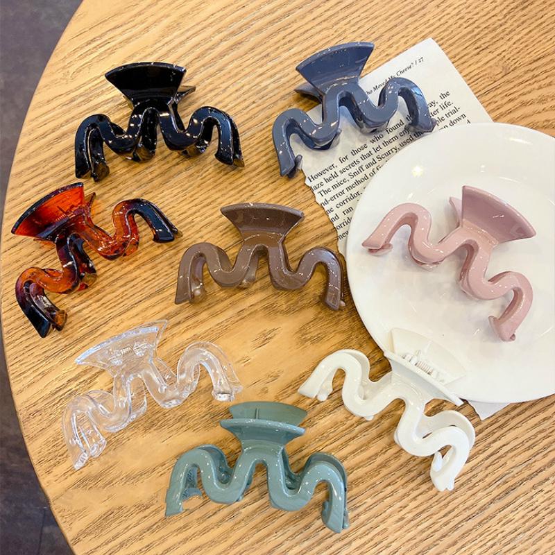 Kẹp Tóc Thiết Kế Gợn Sóng Thời Trang Cổ Điển Phong Cách Hàn Quốc Cho Nữ