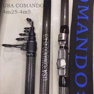 Cần câu lục cần carbon usa comando cao cấp 4m25 và 4m5 hàng chính hãng loại 1 tải cá 20kg
