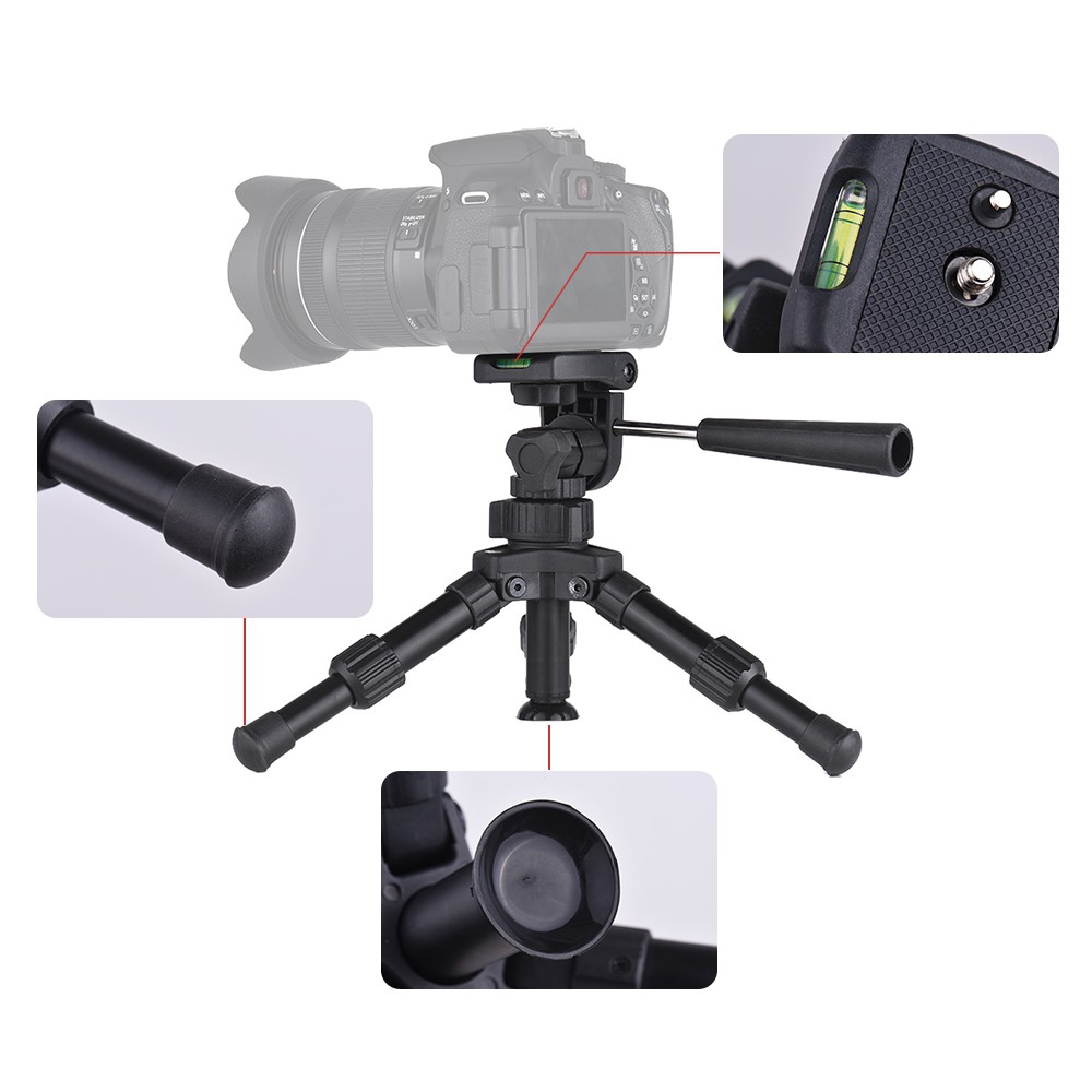 Chân tripod mini siêu nhẹ 4.5kg cho máy ảnh Canon Nikon Sony DSLR