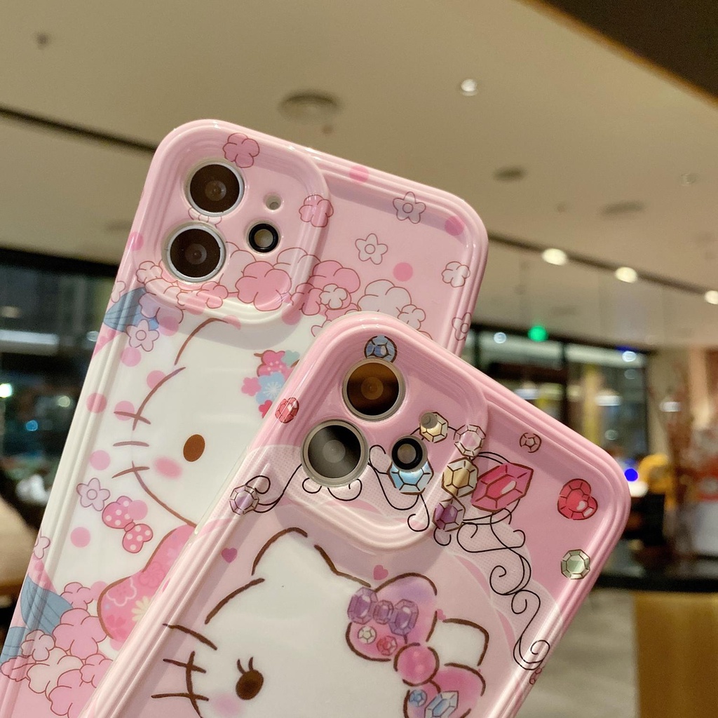 Ốp Điện Thoại Tpu Silicon In Hình Hello Kitty Cho IPhone 11 12 13Pro Max XS Max X XS XR 7 8 Plus