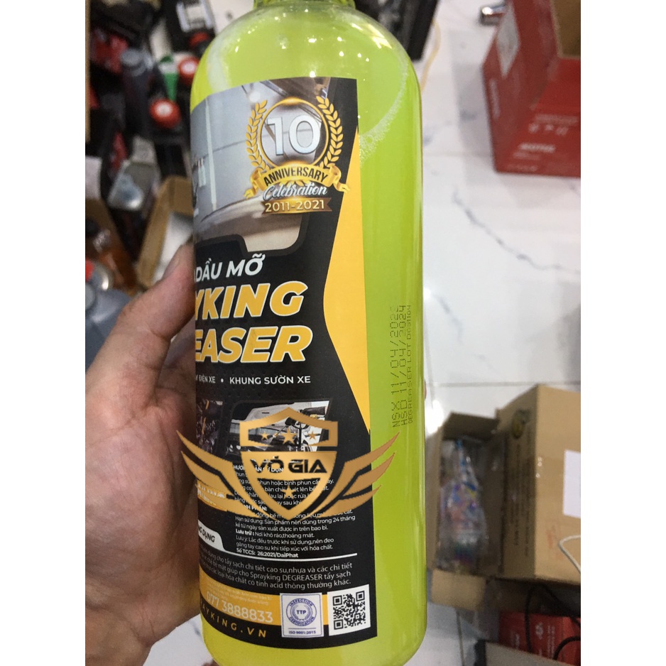 Dung dịch tẩy rửa dầu nhớt SprayKing Degreaser , máy dầu mỡ rửa xe không chạm dung dịch tẩy rửa đầu bò lốc