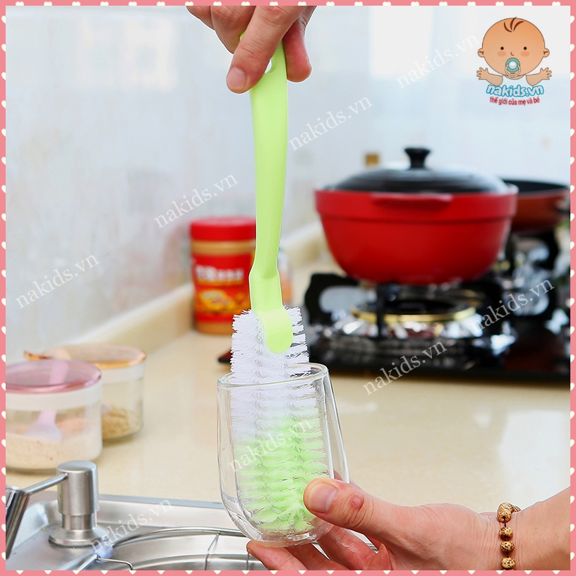 Cọ Rửa Cốc, Ly, Bình Nước, Bình Sữa Cán Dài