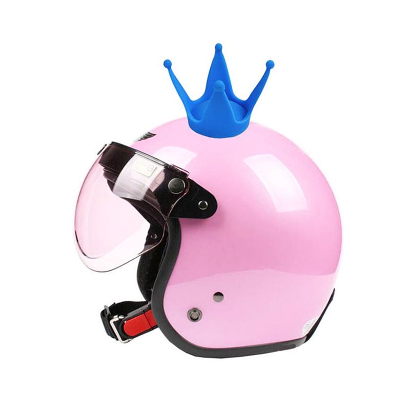 Mô hình vương miện trang trí mũ bảo hiểm đi xe mô tô/xe máy điện thiết kế mềm mại có giác hút