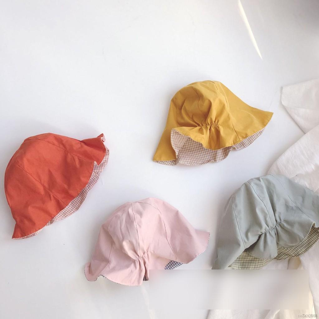 Mũ Lưỡi Trai Che Nắng Màu Trơn Dễ Điều Chỉnh Cho Bé 1-4 Tuổi