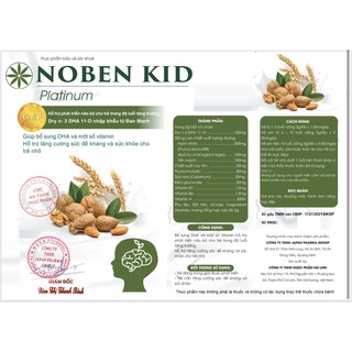 4 HỘP CỐM TRÍ NÃO NOBEN KID