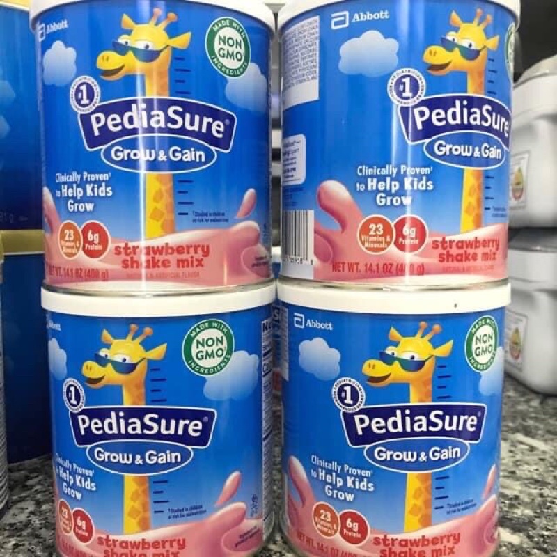 SỮA BỘT PEDIASURE hương dau MỸ 400gr . (dành cho trẻ từ 1- 13 tuổi)