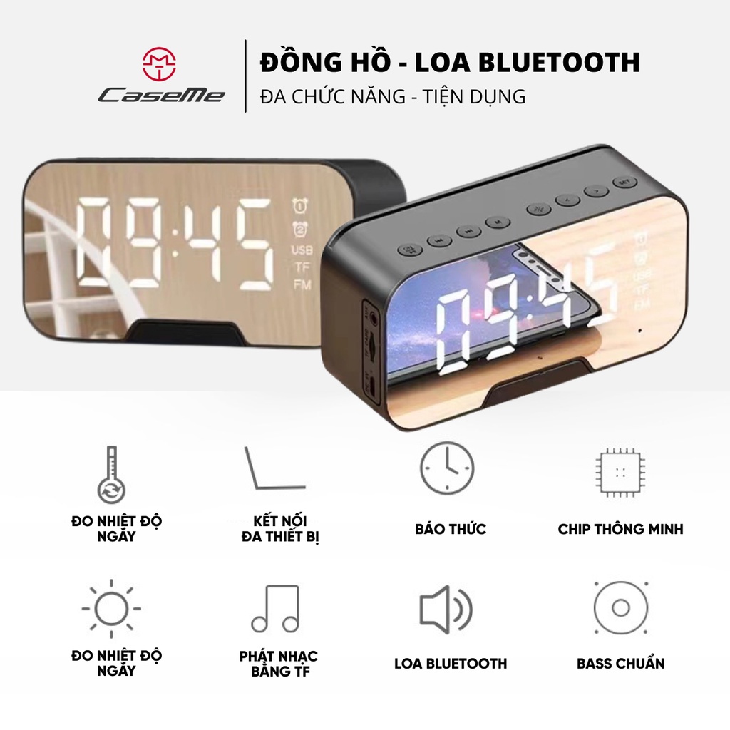 Đồng hồ để bàn đa năng - báo thức - hẹn giờ - loa bluetooth