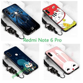 Ốp lưng Xiaomi Redmi Note 6 Pro dẻo TPU in 3D cao cấp hình dễ thương