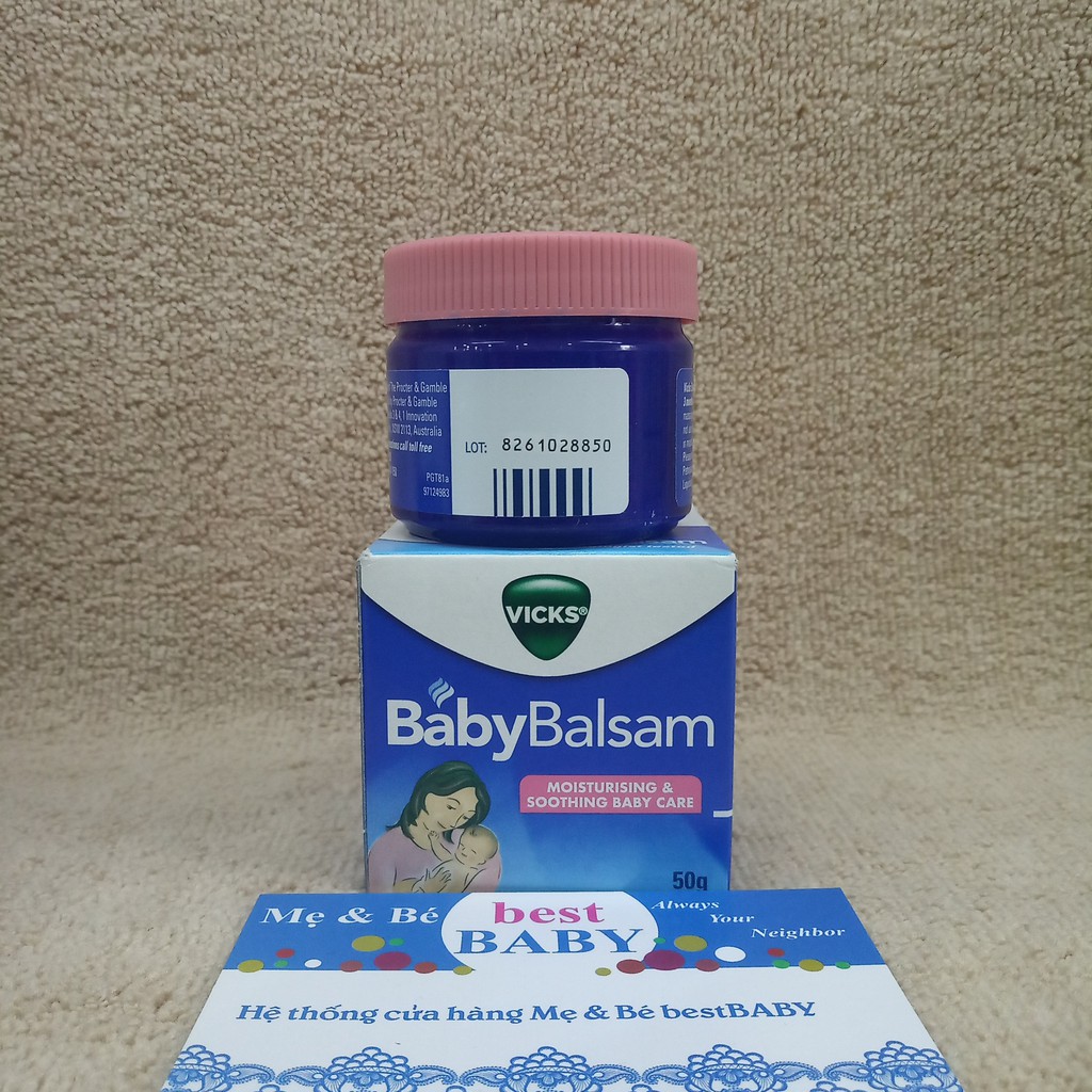 ✅Dầu Bôi Giữ Ấm Giảm Ho Cho Trẻ Vicks Baby Balsam Úc [NỘI ĐỊA] hộp 50g