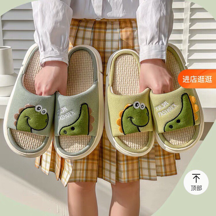 Dép Lông Mềm Khủng Long Đi Trong Nhà Cute Giữ Ấm Dép Bông Hình Thú Nam Nữ Trong Nhà