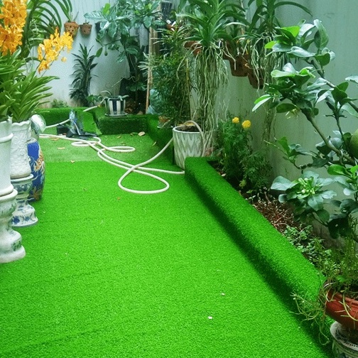 Thảm cỏ nhân tạo 1cm lót sàn dán tường trang trí cao giá rẻ lắp ban công sân vườn trang trí sự kiện