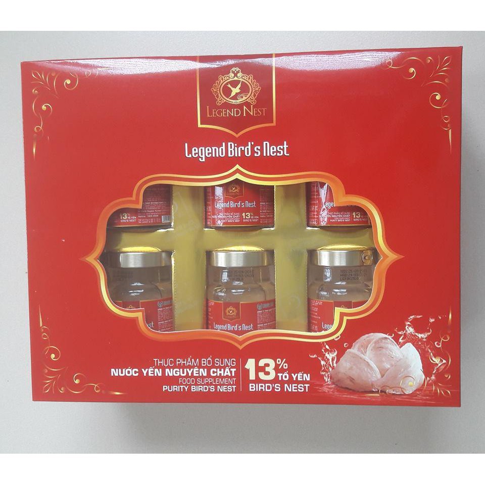 Nước Yến Legenest Song Yến Nguyên Chất 13% (1 hộp 6 lọ x 70ml )