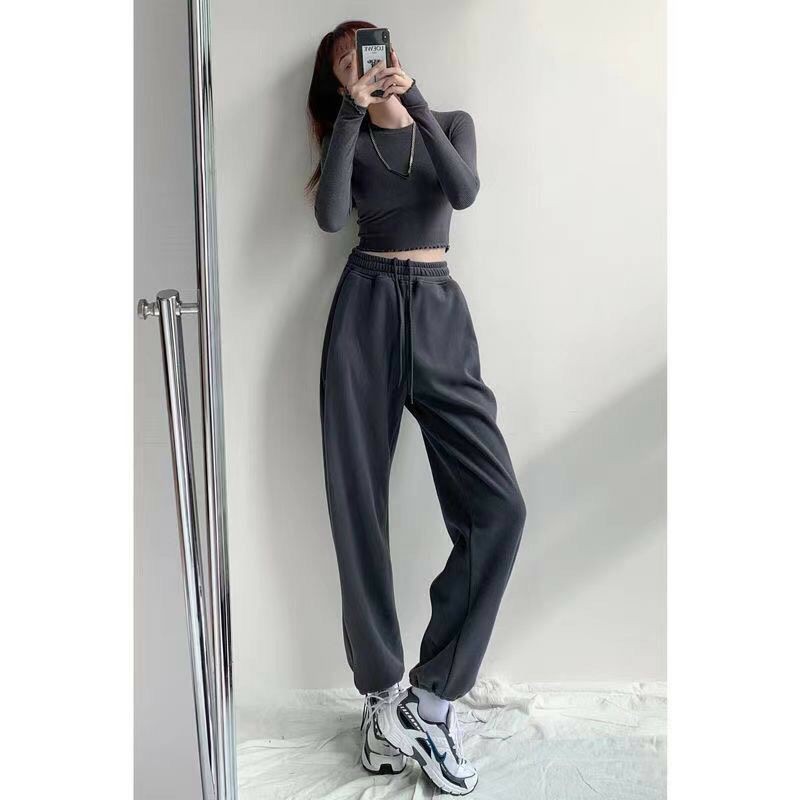 Quần Culottes ống rộng nam nữ - Quân Nỉ Jogger Lưng Thun Túi Lớn Họa Tiết Que Kem Mới Hót M00