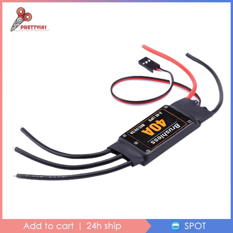 Động Cơ Không Chổi Than ESC 40A Prettyia1 Chuyên Dụng Cho Máy Bay Điều Khiển Từ Xa