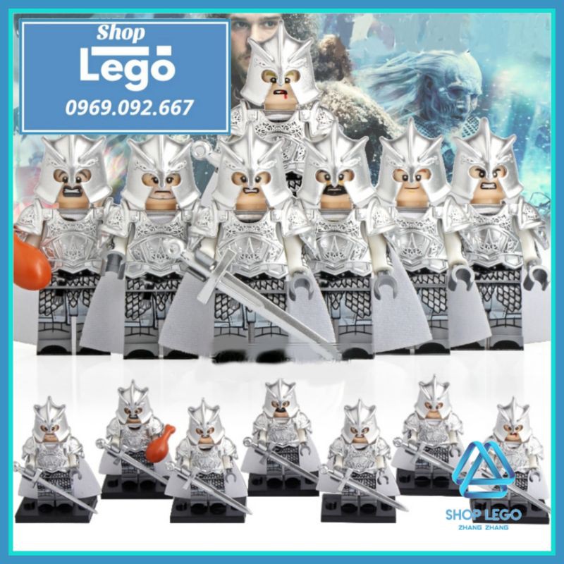 Xếp hình Game of Thrones Kingsguard trong Trò chơi vương quyền Lego Minifigures Koruit KT1019