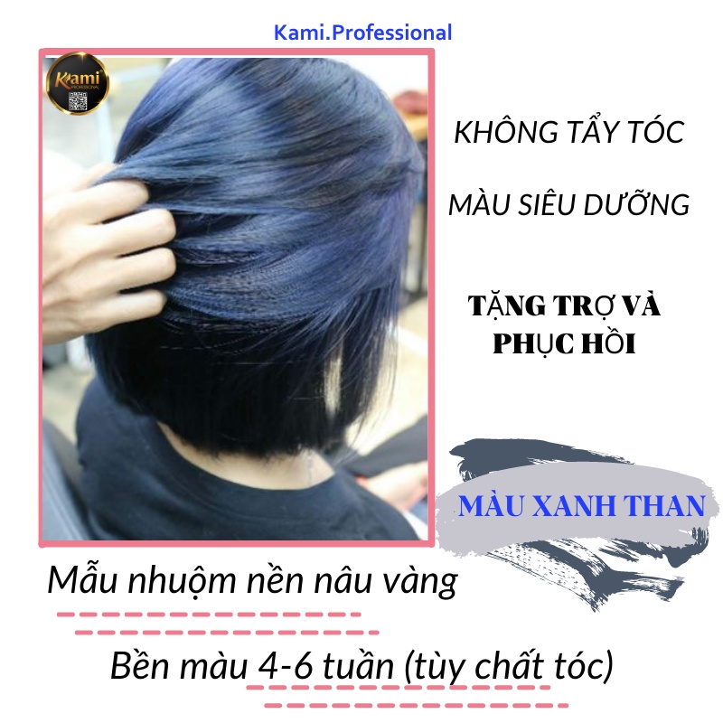 Thuốc nhuộm tóc XANH THAN/XANH DƯƠNG ĐEN  không tẩy tóc