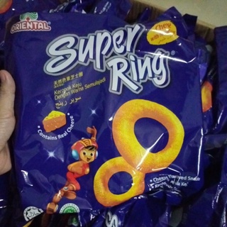 Bánh Snack hình nhẫn vị phô mai Super Ring Cheese Oriental 112G (8 Gói x 14G)