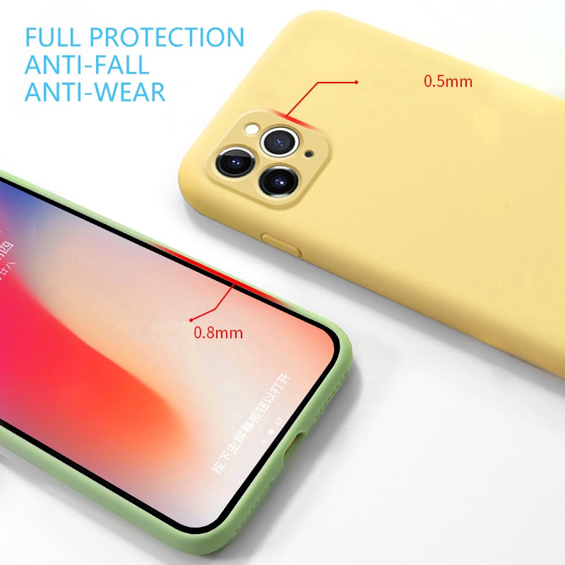 Ốp điện thoại silicon dẻo chống rơi chống sốc bảo vệ camera thích hợp cho iPhone 11 12 13 Pro Max X XS Max XR