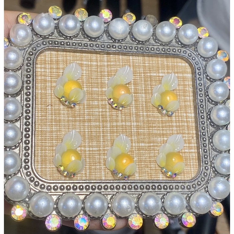 Hoa Bột Gắn Móng Nail- Hoa Ôm Mắt Mèo- Trang Trí Móng Tay