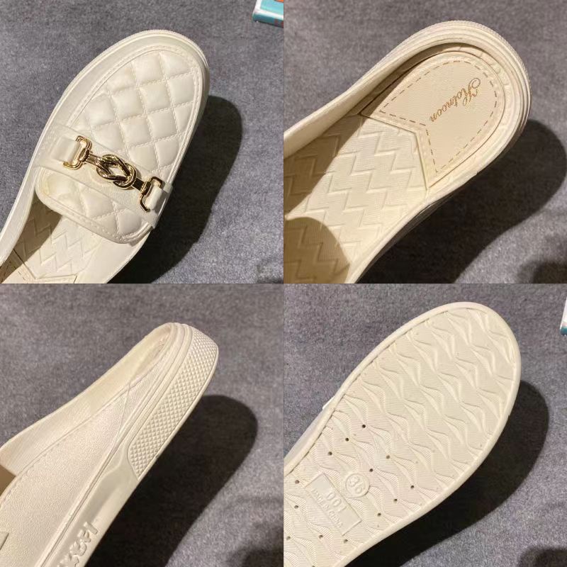 Dép Bít Mũi Đế Dày Một Nửa Đế Dày Phong Cách Hàn Quốc Đơn Giản Dễ Phối Đồ