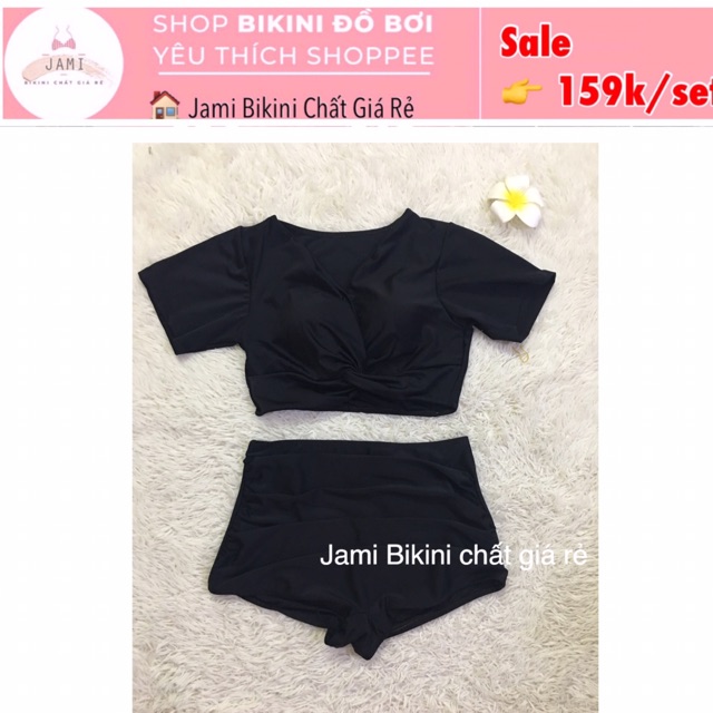 Đồ bơi nữ bikini nữ xoắn ngực quần cạp cao giá rẻ đi biển