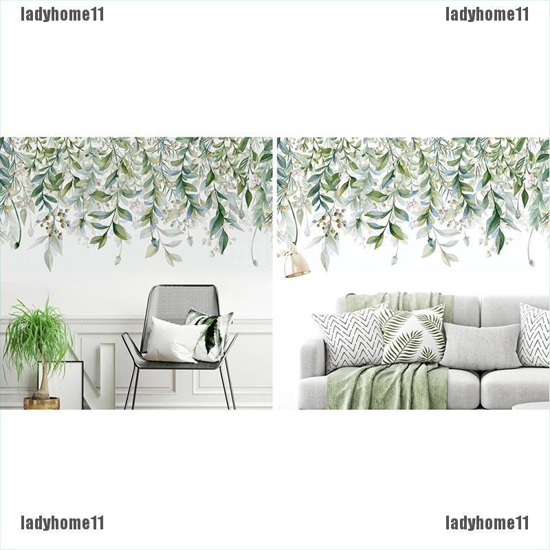 (ladyhome11) Đề Can Dán Tường / Cửa Phòng Khách / Ngủ Hình Lá Cây DIY